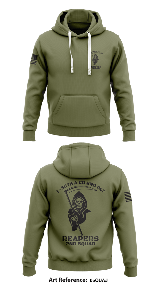 1-36th 2nd PLT Reapers Store 1  Core Men's Hooded Performance Sweatshirt - 05quAj (2ND SQUAD)