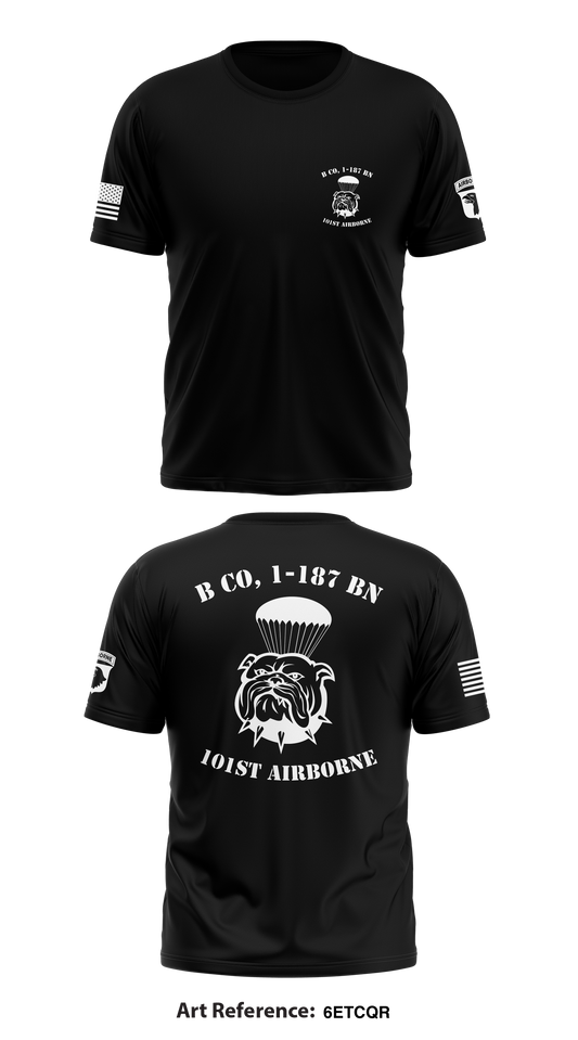 B Co, 1-187 BN, 101st ABN Store 1 Core Men's SS Performance Tee - 6ETCQR
