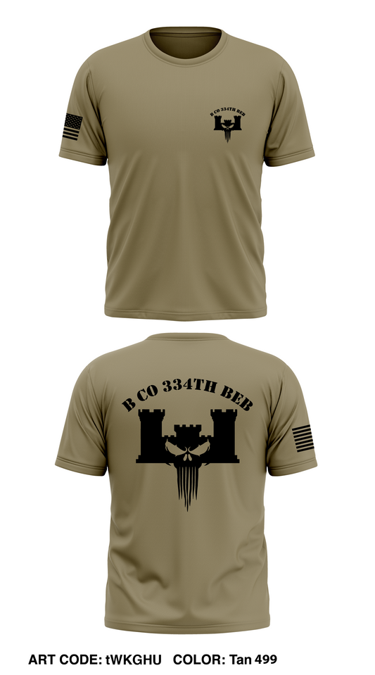 B Co 334th BEB Store 1 Core Men's SS Performance Tee - tWKGHU