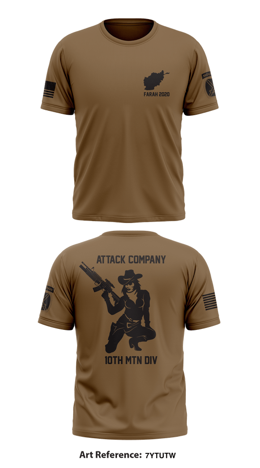 Attack company 10th mtn div Store 1 Core Men's SS Performance Tee - 7YTutW