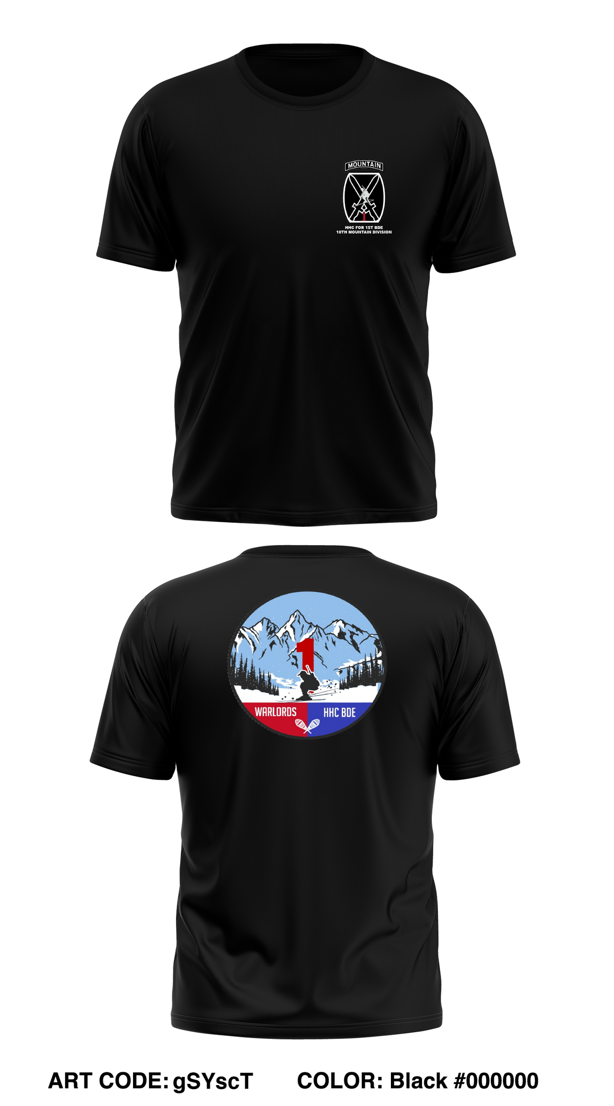 HHC BDE, 1/10 MTN Store 1 Core Men's SS Performance Tee - gSYscT