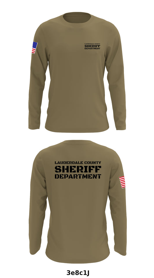 Lauderdale county sheriff department Store 1 Core Men's LS Performance Tee - 3e8c1J