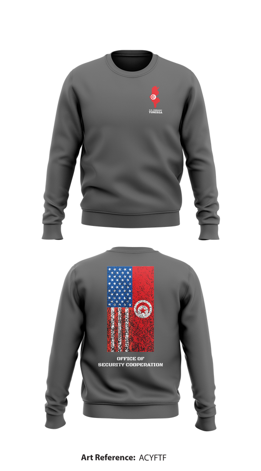 Office of Security Cooperation, Tunisia Store 1 Core Men's Crewneck Performance Sweatshirt - ACYftF