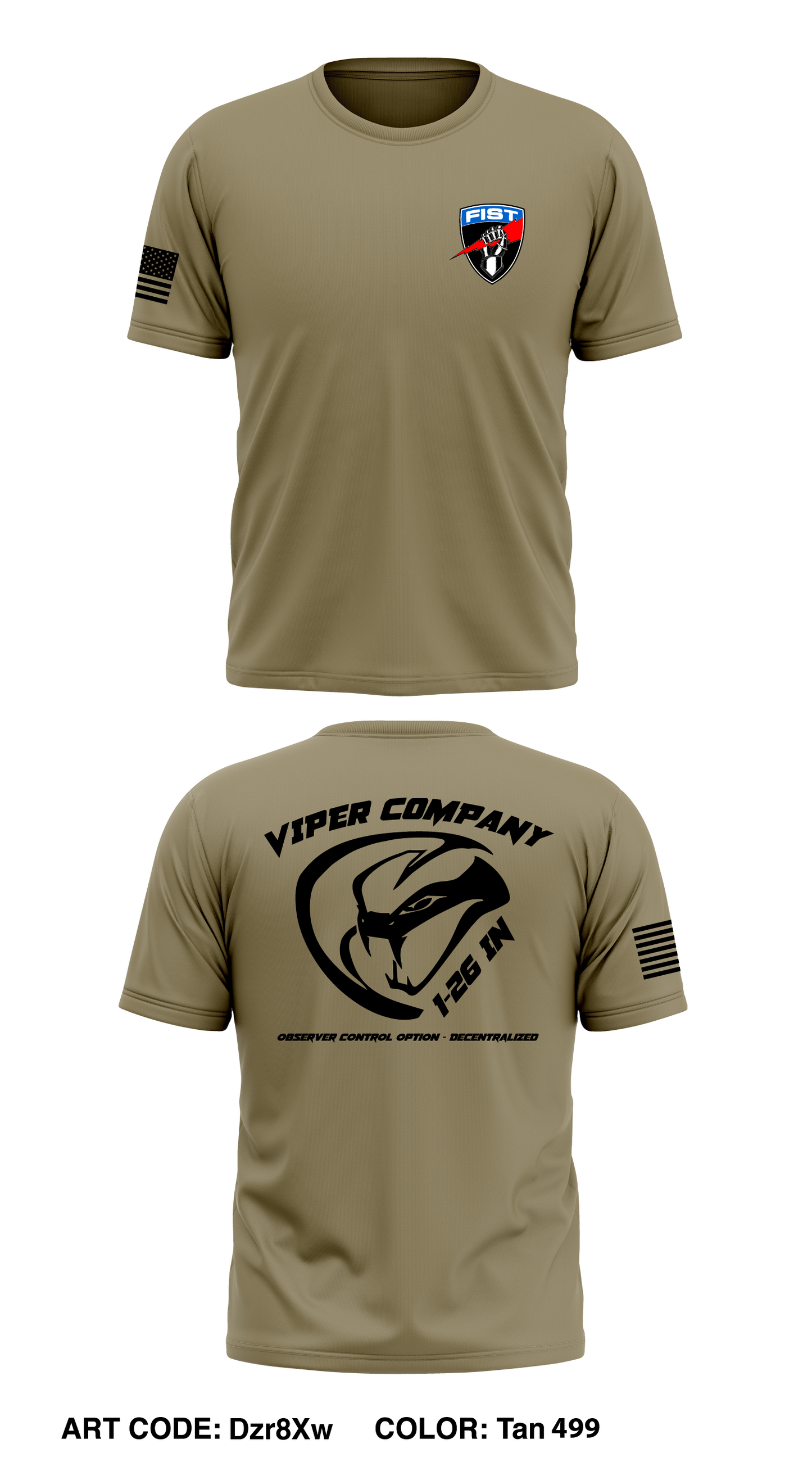FIST, Viper Company, 1-26 IN Store 1 Core Men's SS Performance Tee