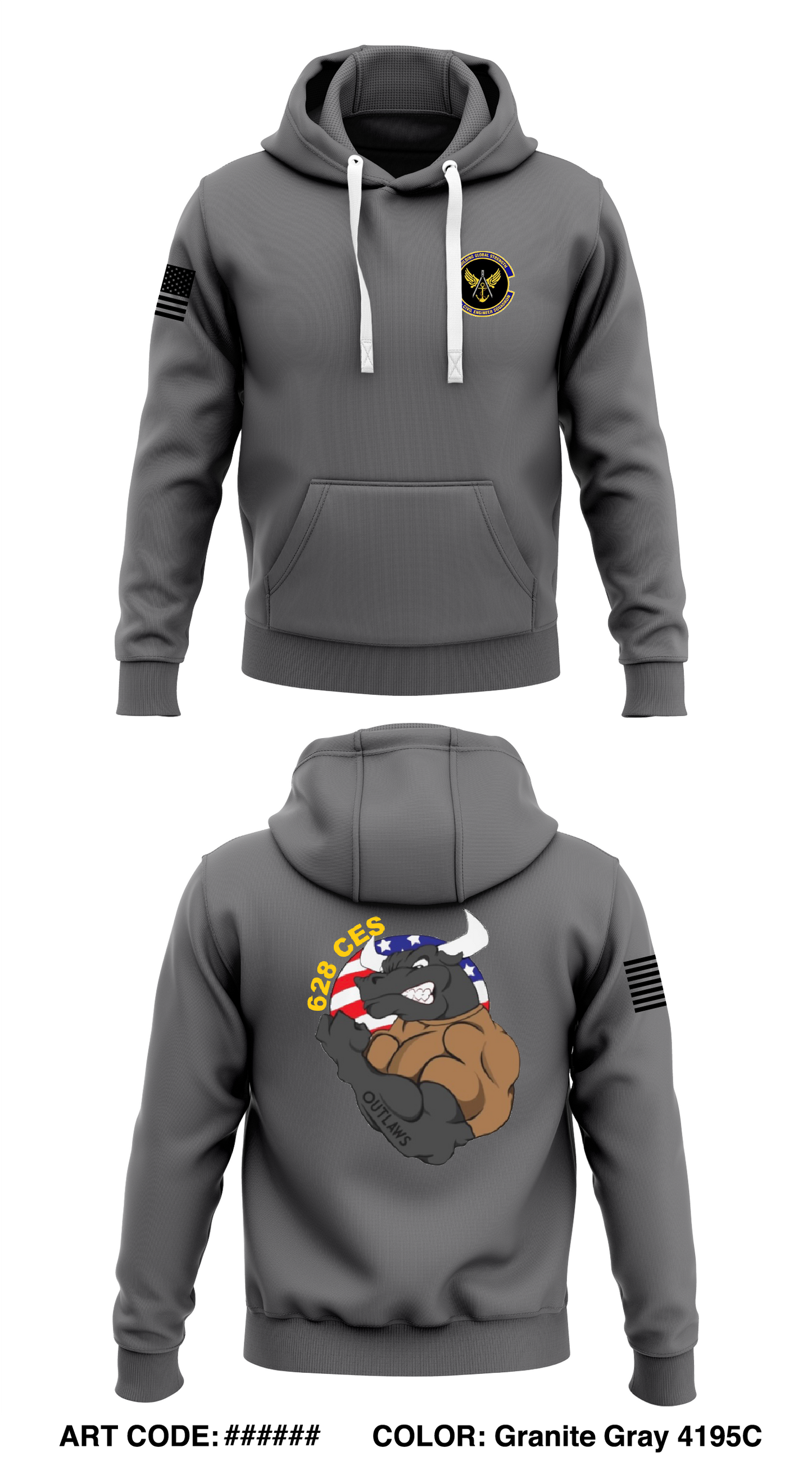 628 CES Store 1  Core Men's Hooded Performance Sweatshirt - PR69pr