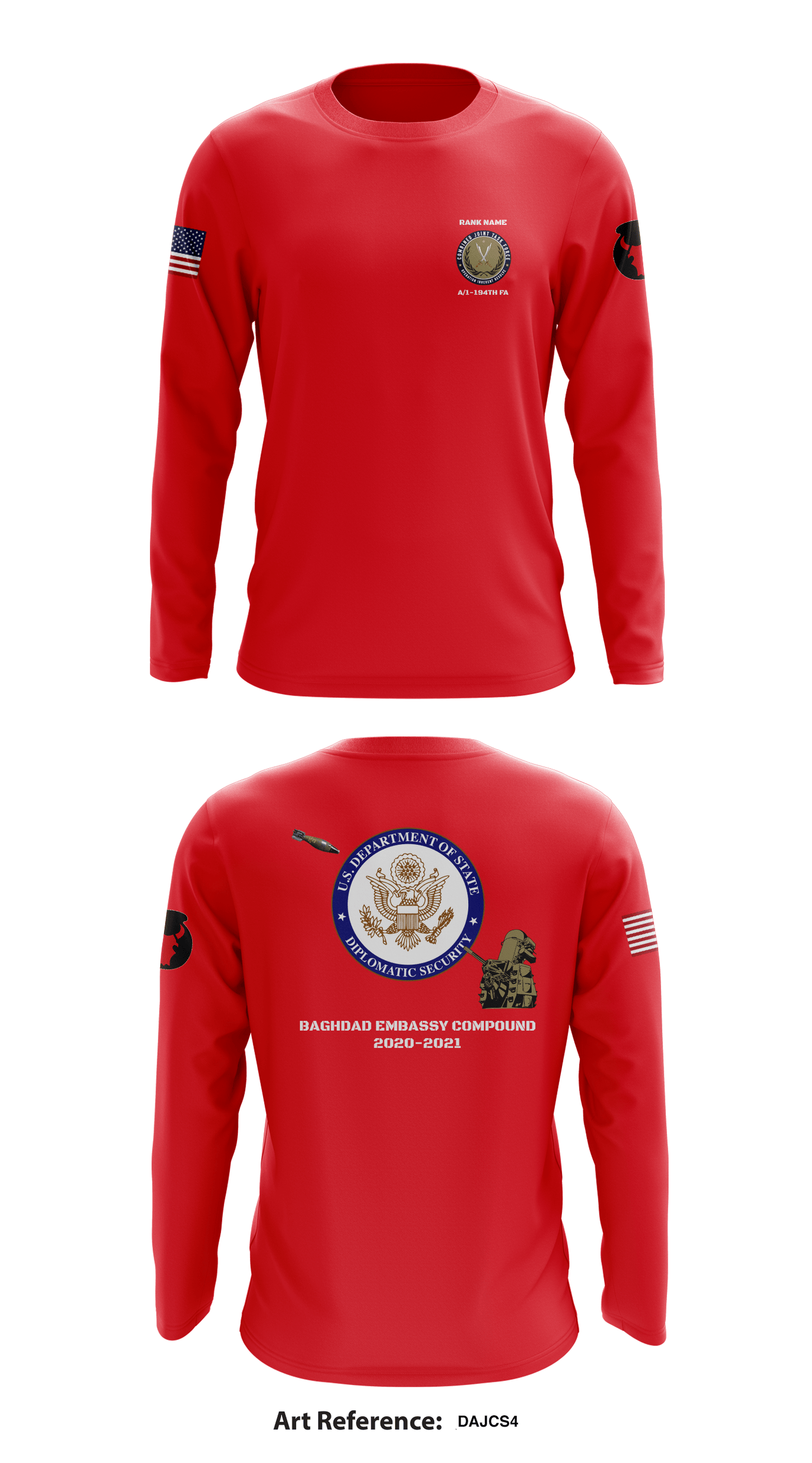 Alpha Battery 1-194th FA Store 1 Core Men's LS Performance Tee - dAjcs4