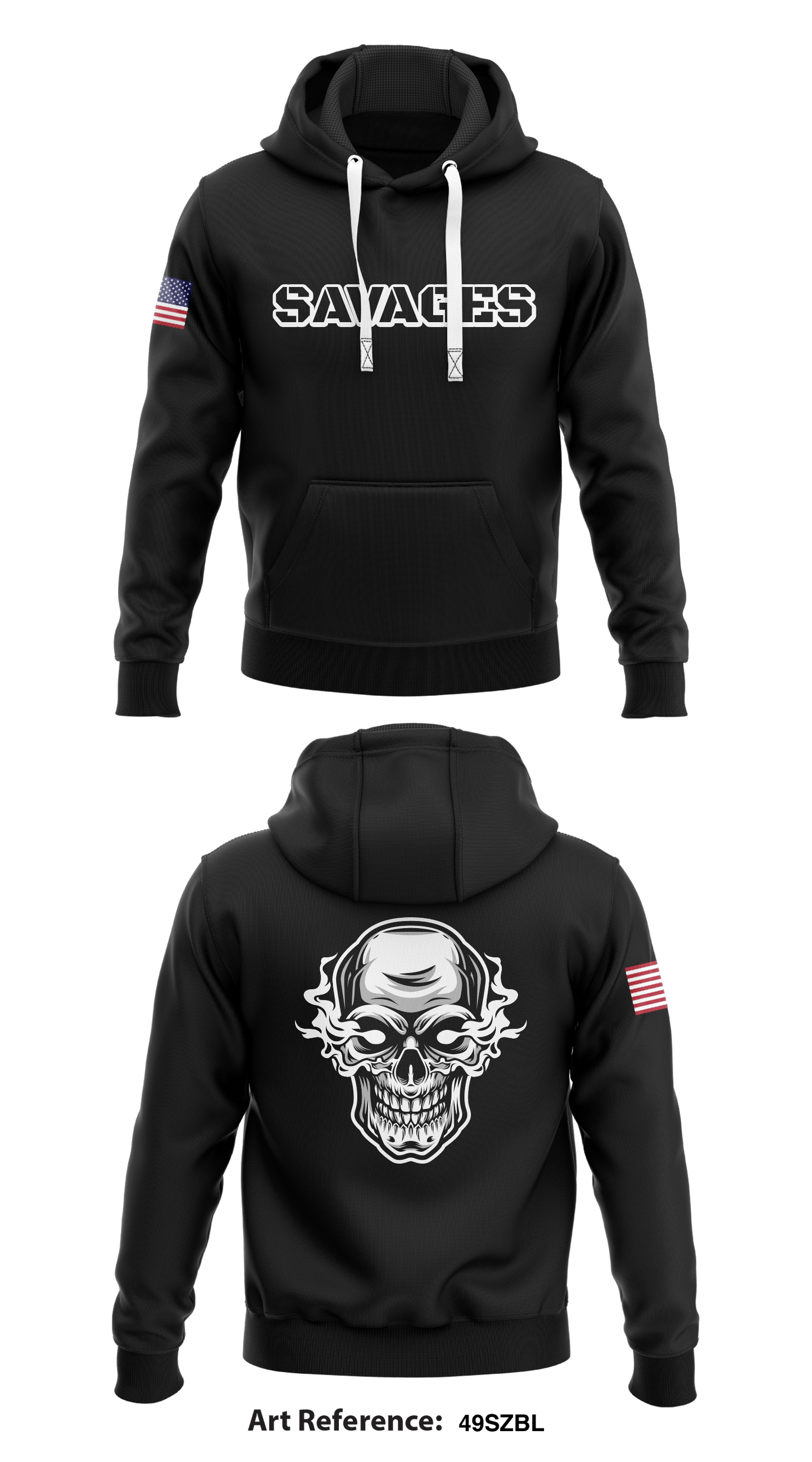 SAVAGES Store 1  Core Men's Hooded Performance Sweatshirt - 49SZBL