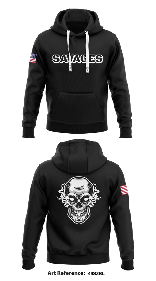 SAVAGES Store 1  Core Men's Hooded Performance Sweatshirt - 49SZBL