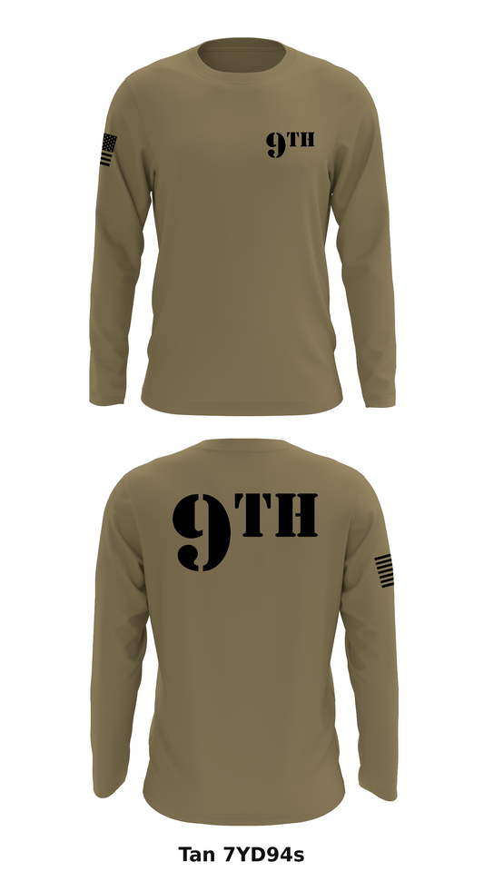 9th Store 1 Core Men's LS Performance Tee - 7YD94s