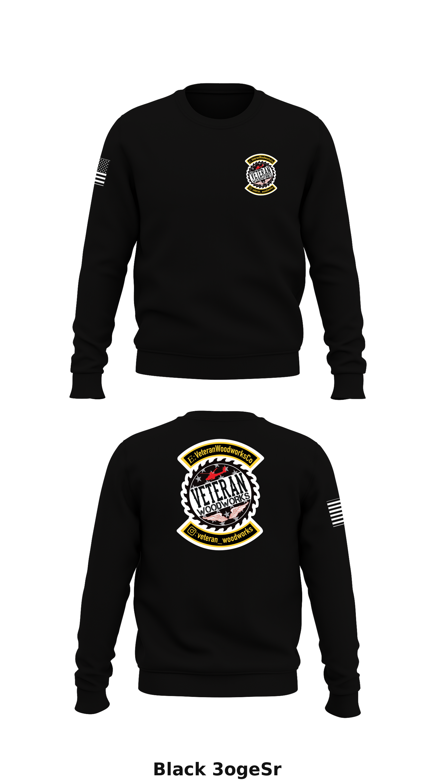 Veteran Woodworks  Store 1 Core Men's Crewneck Performance Sweatshirt - 3ogeSr
