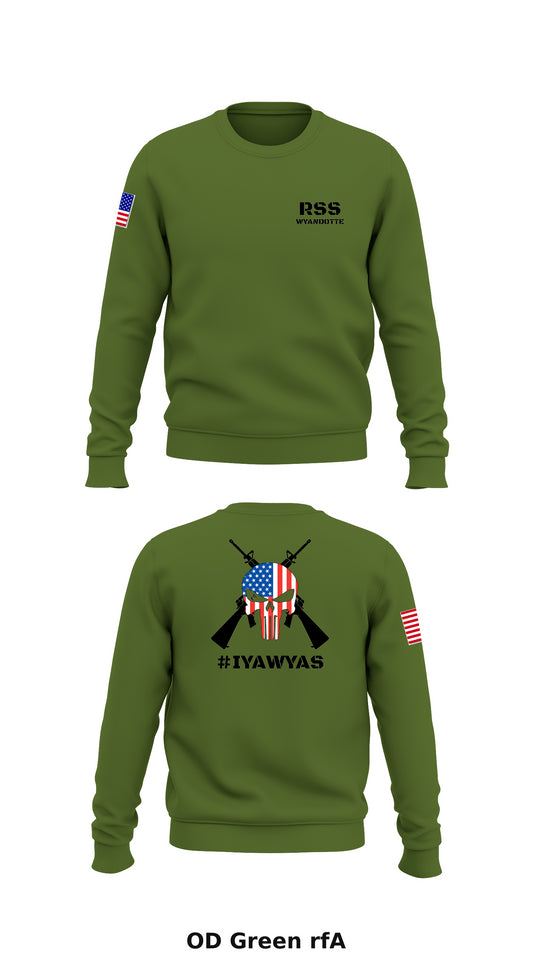 Wyandotte Marines Store 1 Core Men's Crewneck Performance Sweatshirt - rfA