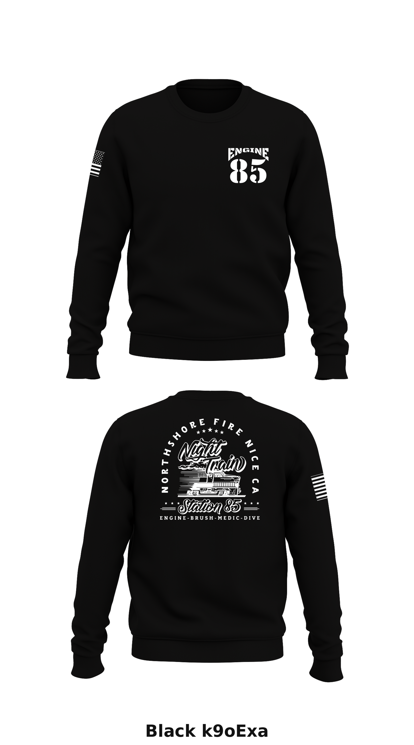 Engine 85 Store 1 Core Men's Crewneck Performance Sweatshirt - k9oExa
