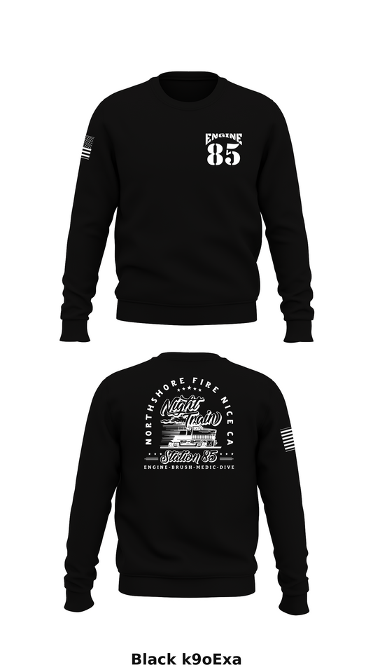 Engine 85 Store 1 Core Men's Crewneck Performance Sweatshirt - k9oExa