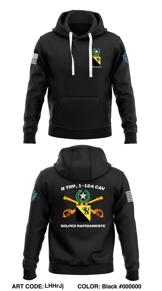 B Trp, 1-124 Cav Store 1  Core Men's Hooded Performance Sweatshirt - LHHrJj
