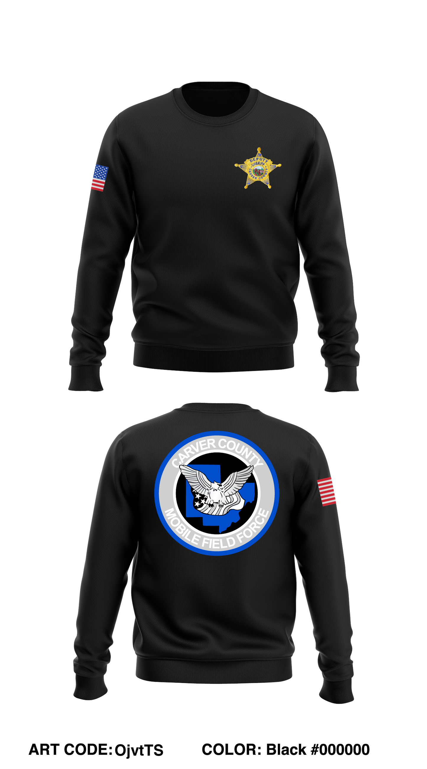 Carver County Mobile Field Force Store 1 Core Men's Crewneck Performance Sweatshirt - OjvtTS