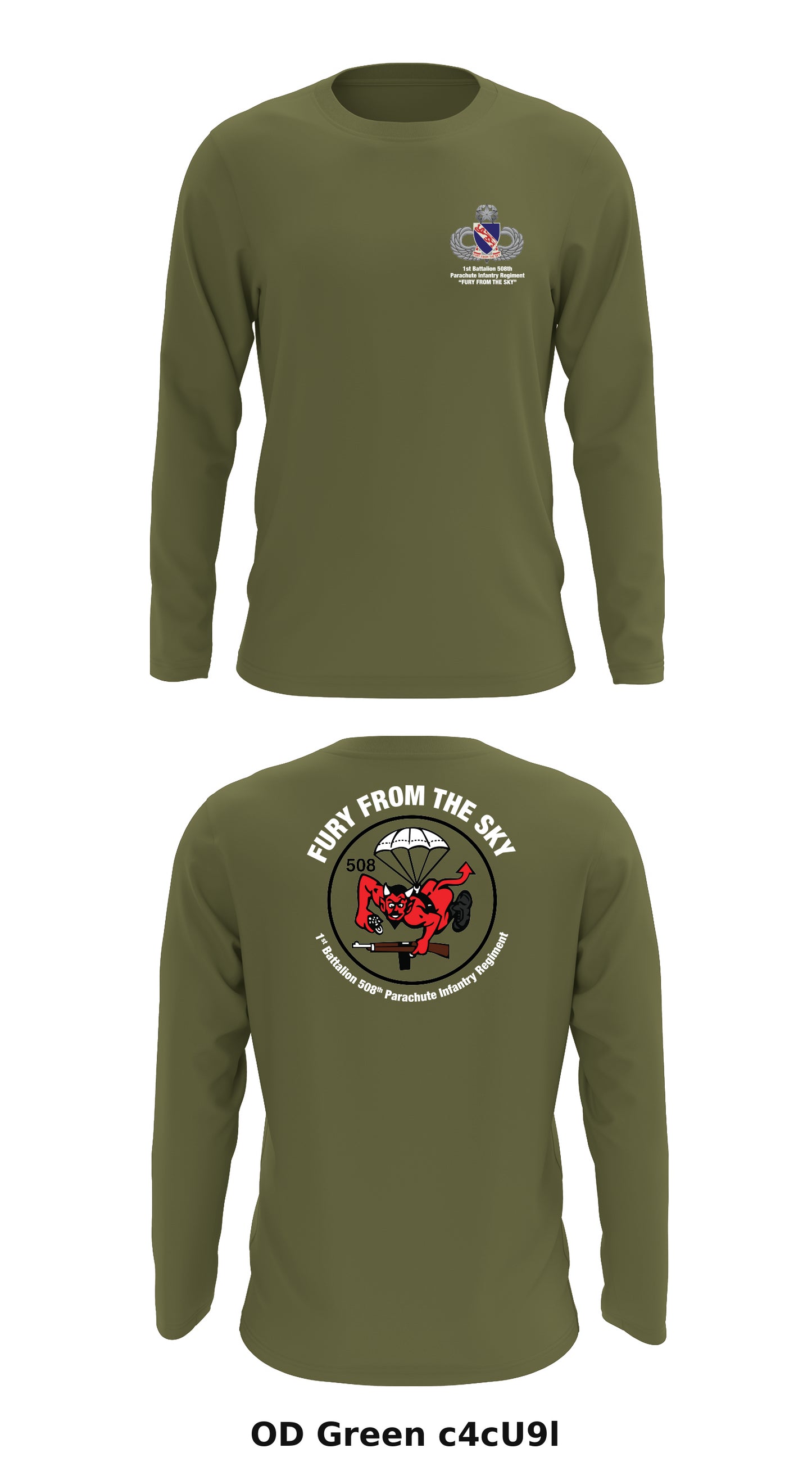 1/508th PIR Store 1 Core Men's LS Performance Tee - c4cU9l