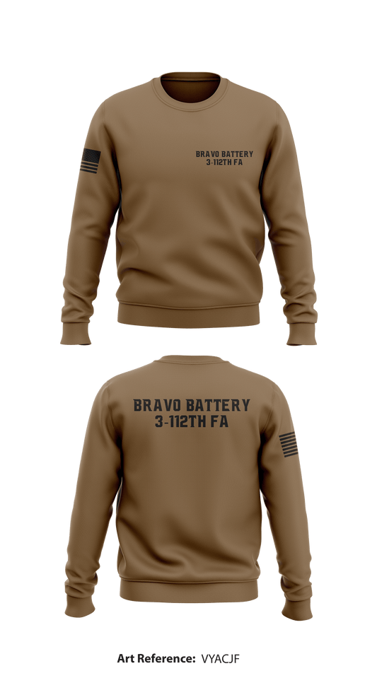 Bravo Battery 3-112th FA Store 1 Core Men's Crewneck Performance Sweatshirt - VyACjF