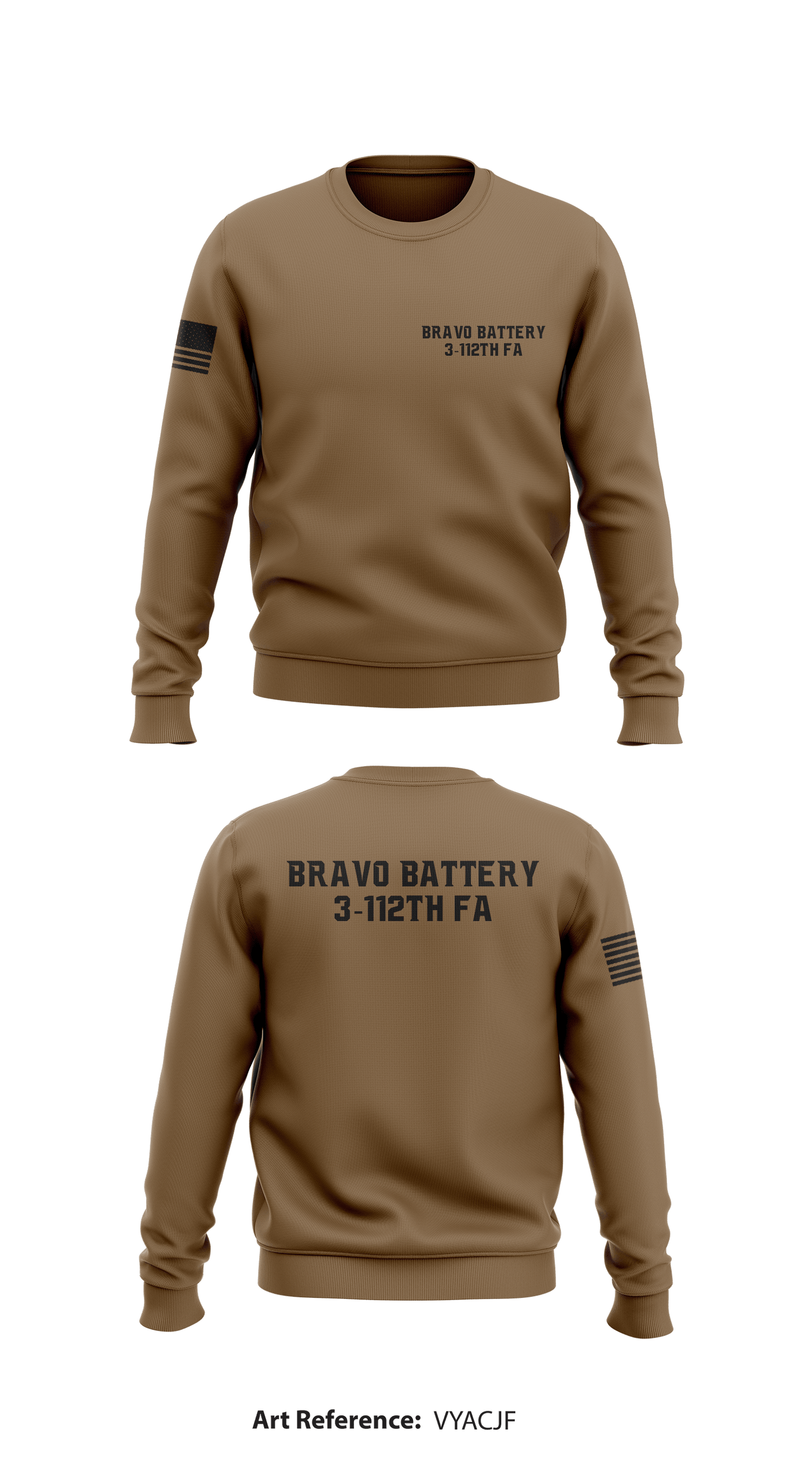 Bravo Battery 3-112th FA Store 1 Core Men's Crewneck Performance Sweatshirt - VyACjF