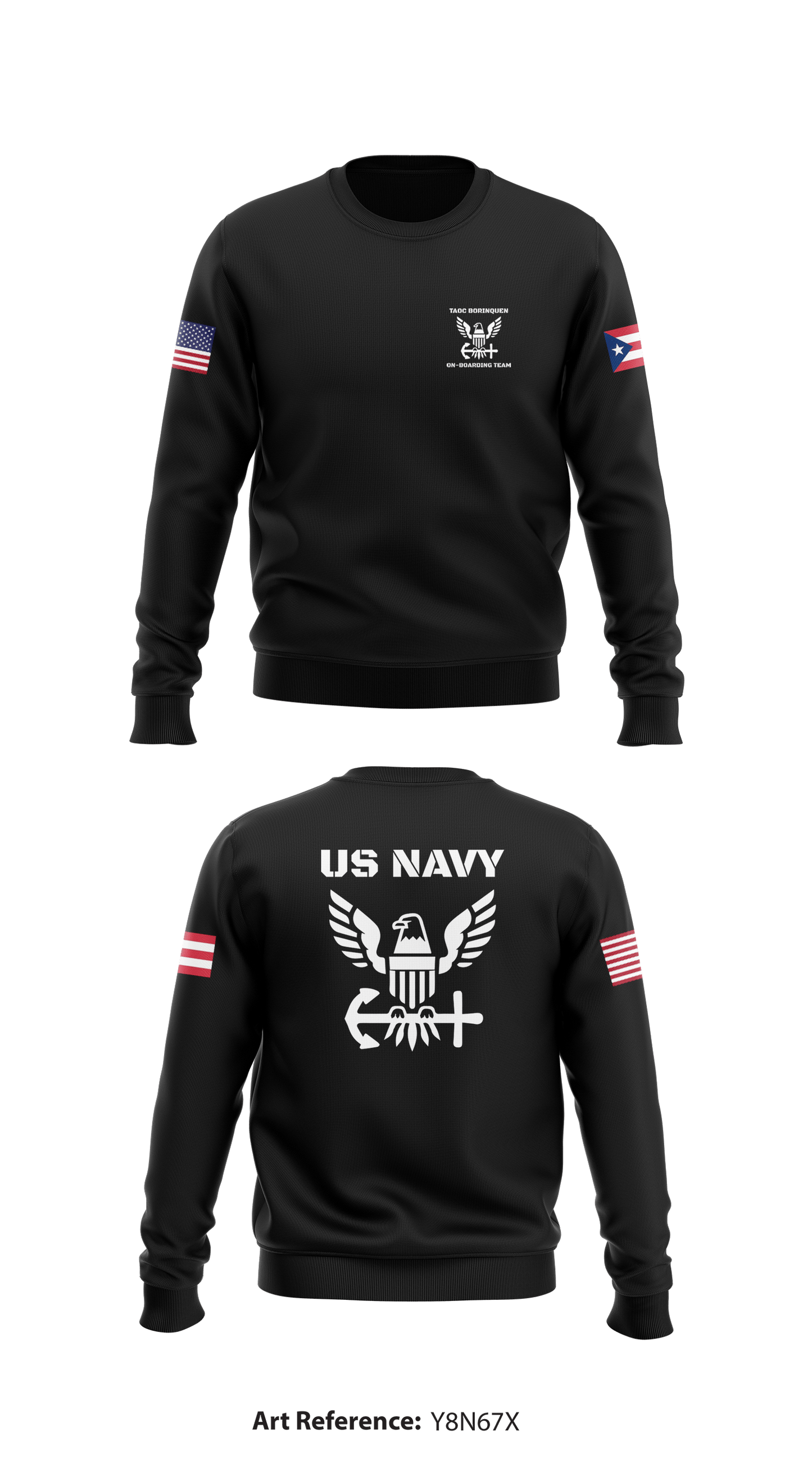 TAOC Borinquen Store 1 Core Men's Crewneck Performance Sweatshirt - y8n67x