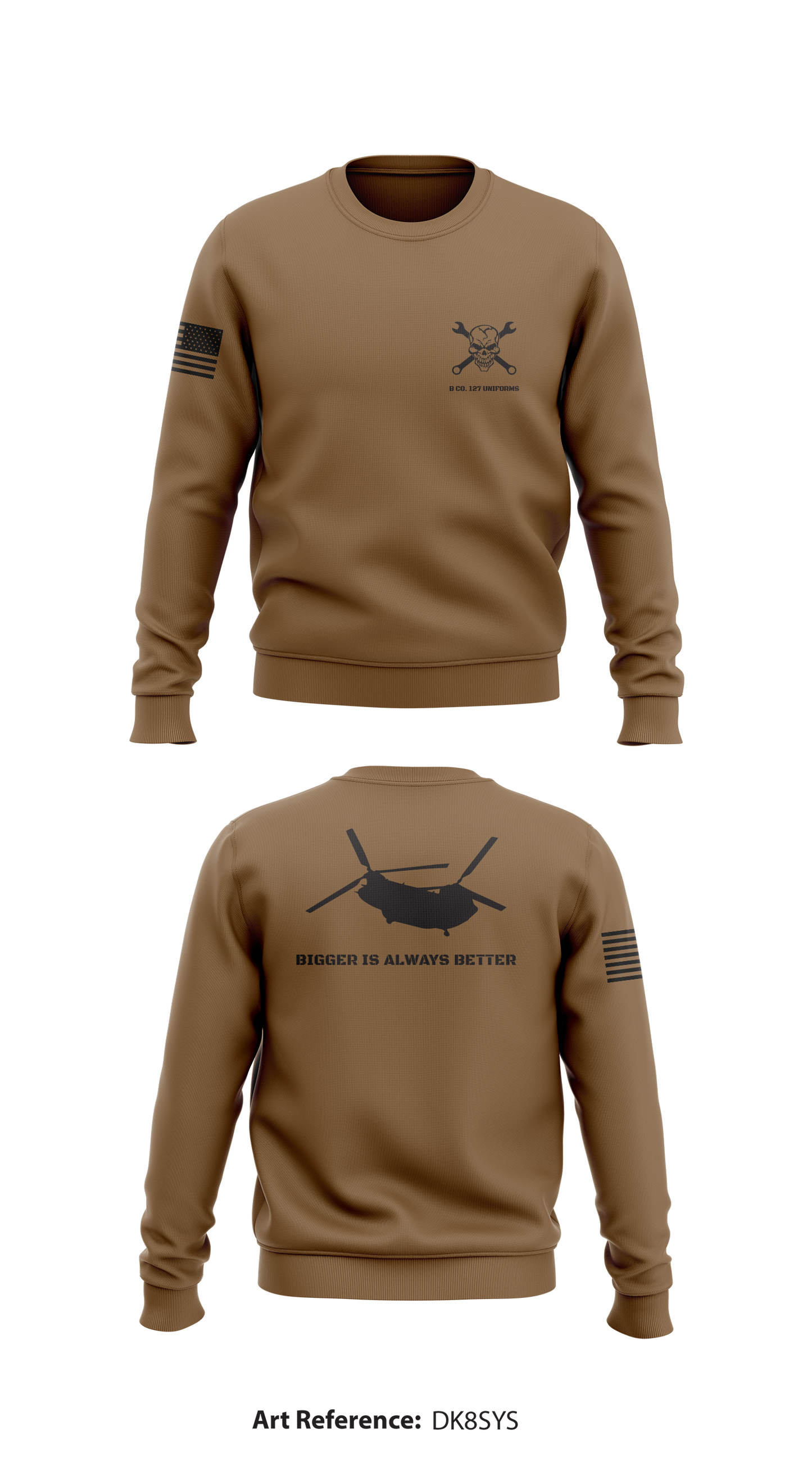 Bravo Company 127 Store 1 Core Men's Crewneck Performance Sweatshirt - dK8Sys