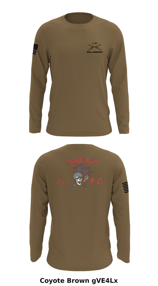 Bull Company, 1-21 IN, 2SBCT, 25ID Store 1 Core Men's LS Performance Tee - gVE4Lx