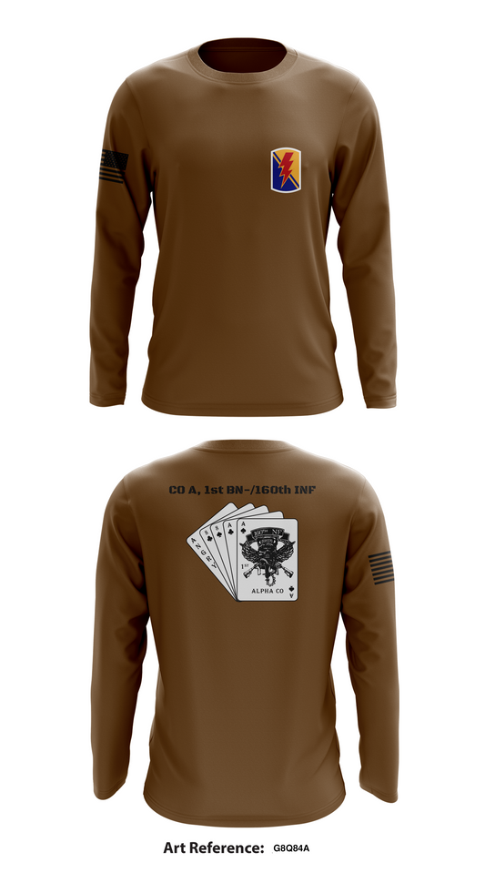 CO A, 1st BN-/160th INF Store 1 Core Men's LS Performance Tee - G8q84A