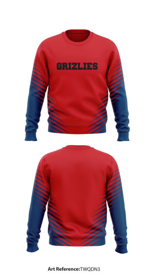 Grizlies Store 1 Core Men's Crewneck Performance Sweatshirt - tWQdn3