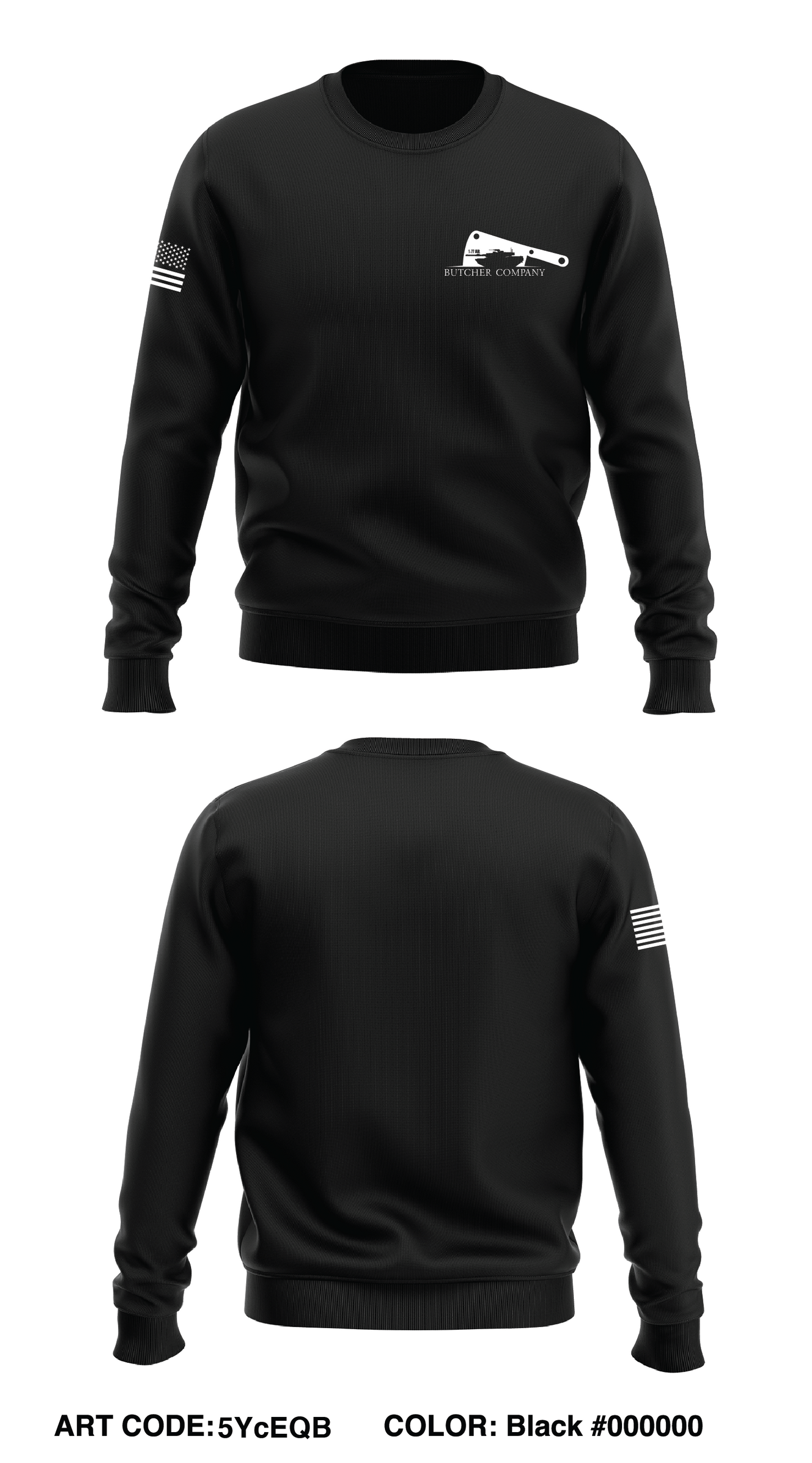 Butcher Co, 1-77 AR Core Men's Crewneck Performance Sweatshirt - 5YcEQB