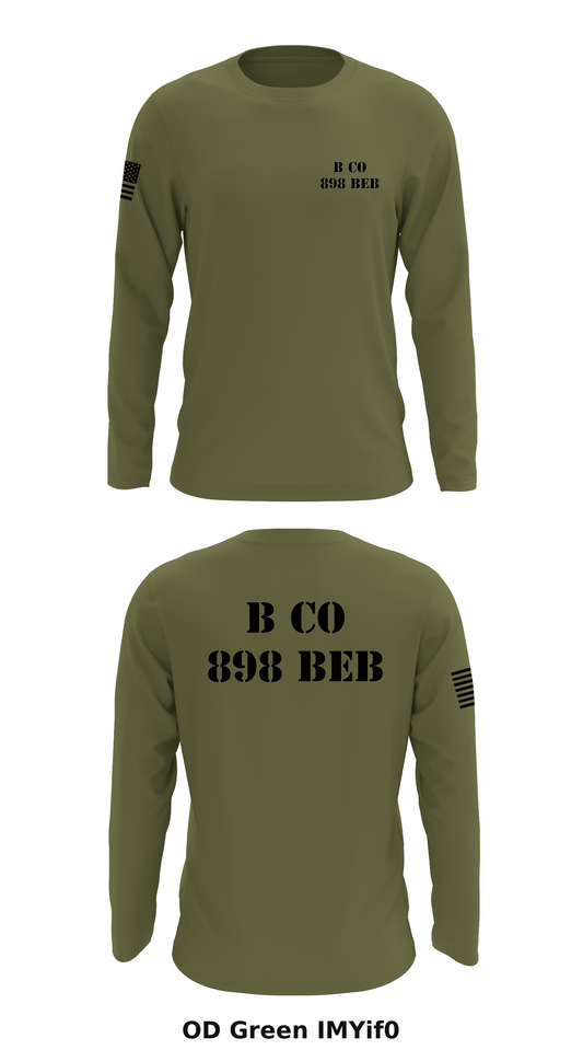 B Co 898 BEB Store 1 Core Men's LS Performance Tee - IMYif0