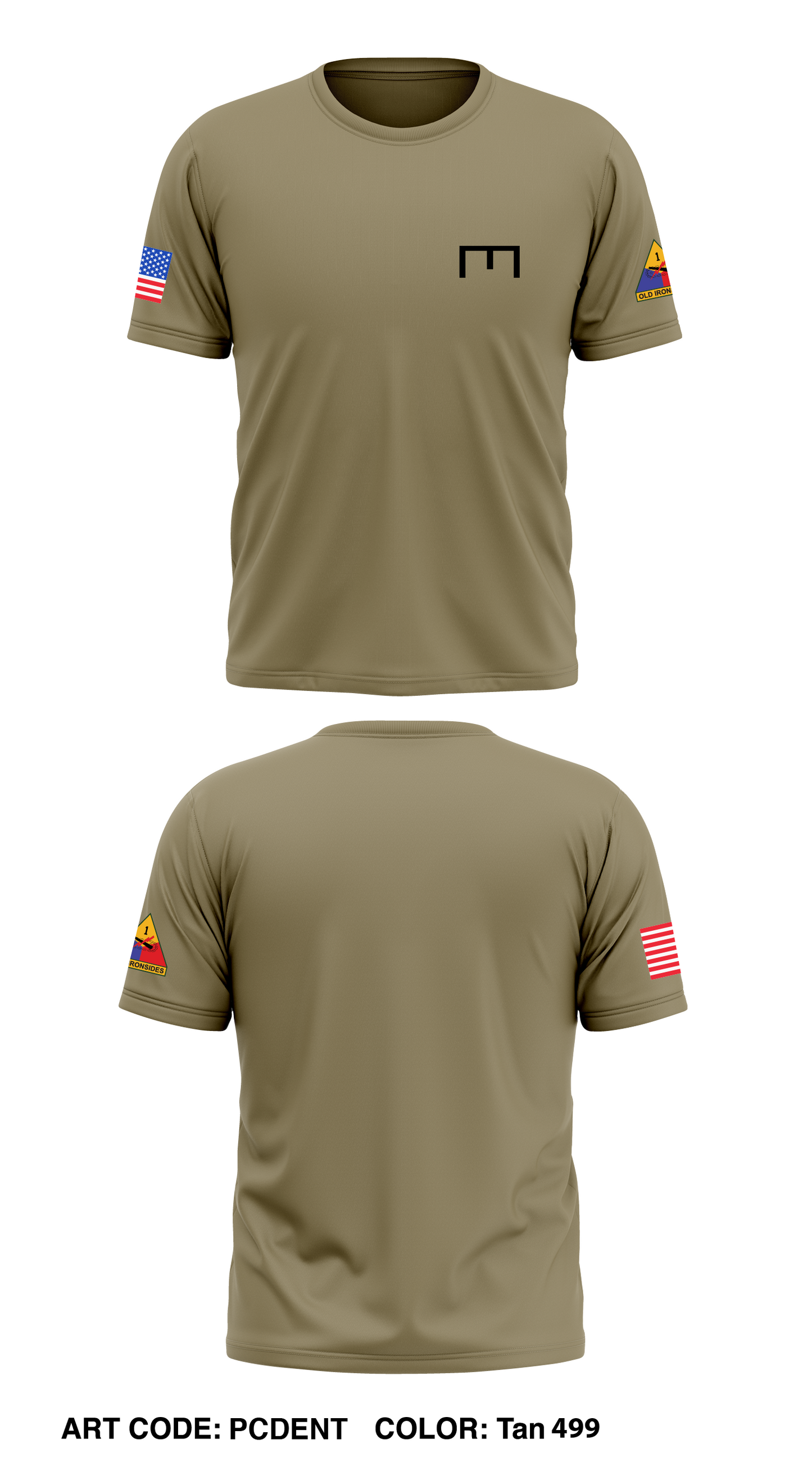 2PLT, A co, 2BEB, 3/1AD Store 1 Core Men's SS Performance Tee - PCDENT