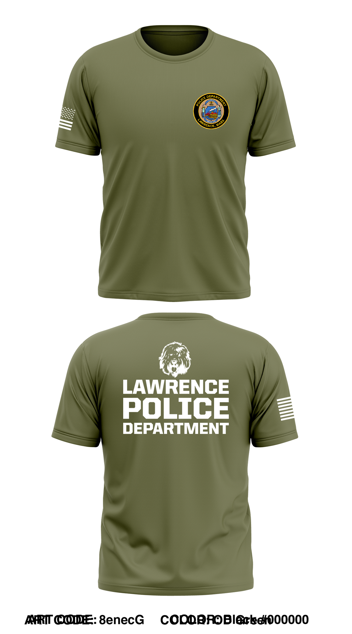 Lawrence Police Dept.  Store 1 Core Men's SS Performance Tee - 8enecG