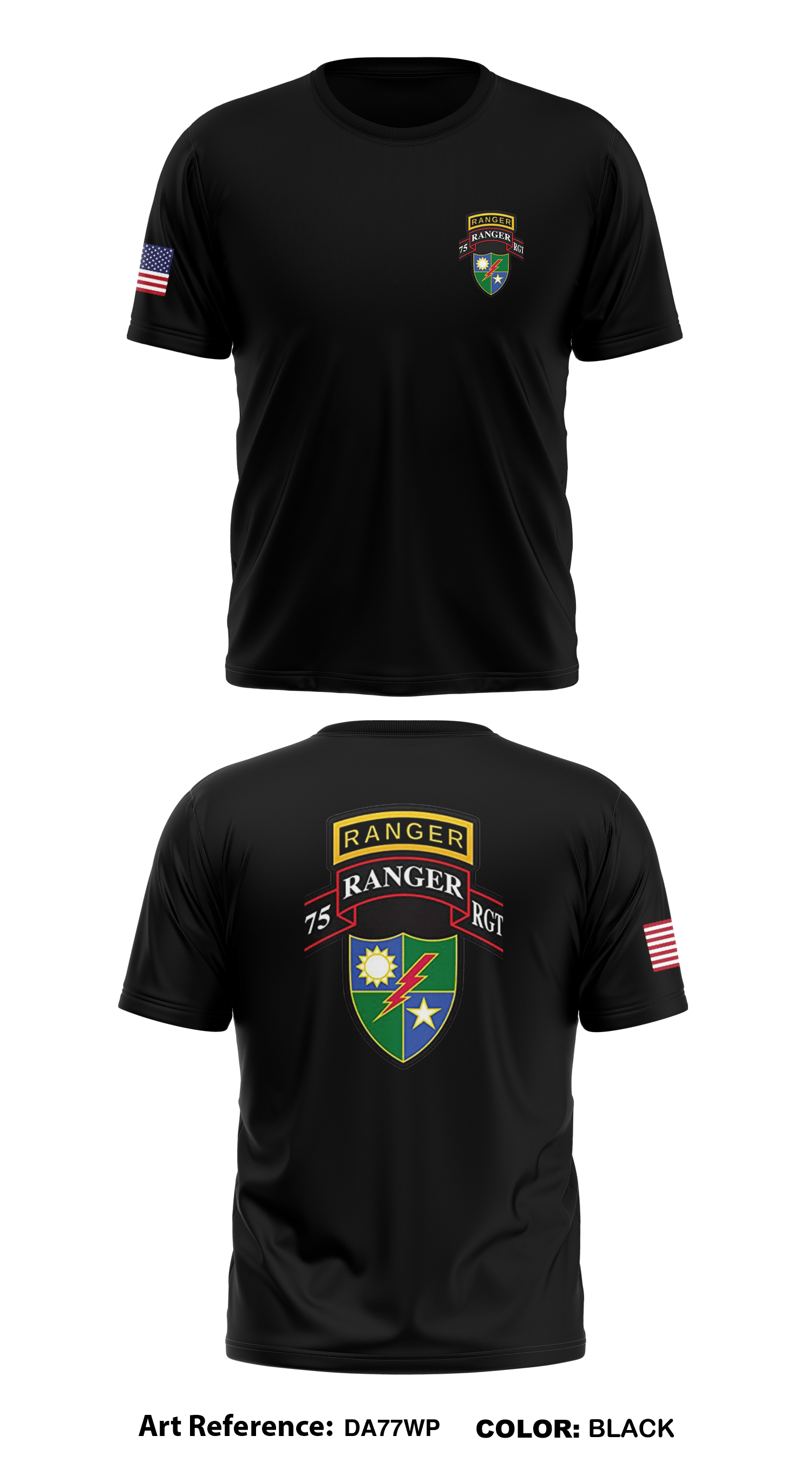 75 th ranger rgmt. 2nd bat Store 1 Core Men's SS Performance Tee - da7 ...