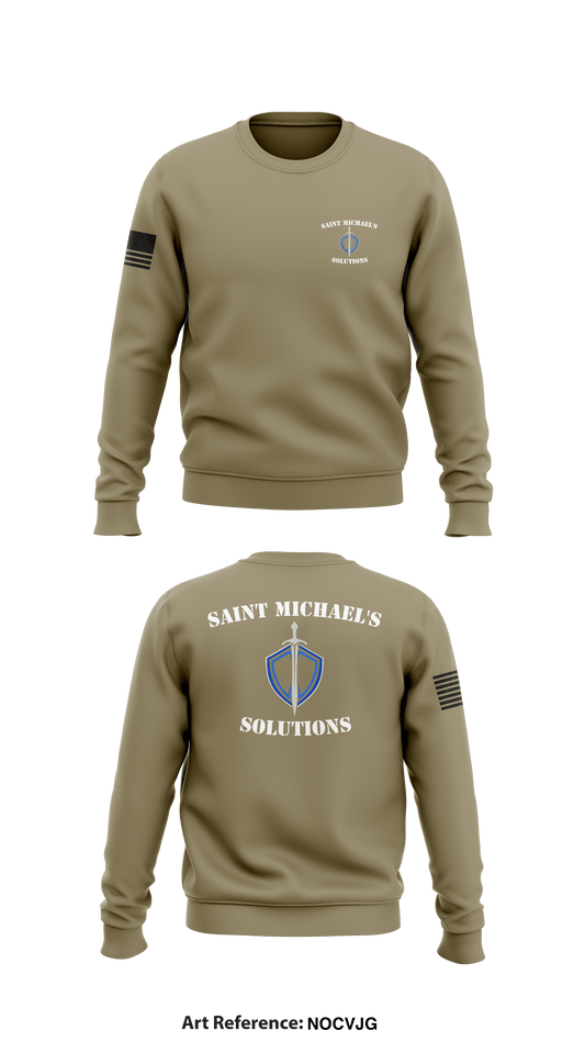Saint Michael's Solutions Store 1 Core Men's Crewneck Performance Sweatshirt - NocVjG