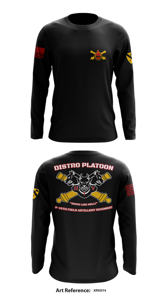 Distro Platoon, F FSC, 3-16th FAR, 2/1 CAV Store 1 Core Men's LS Performance Tee - XRXxy4