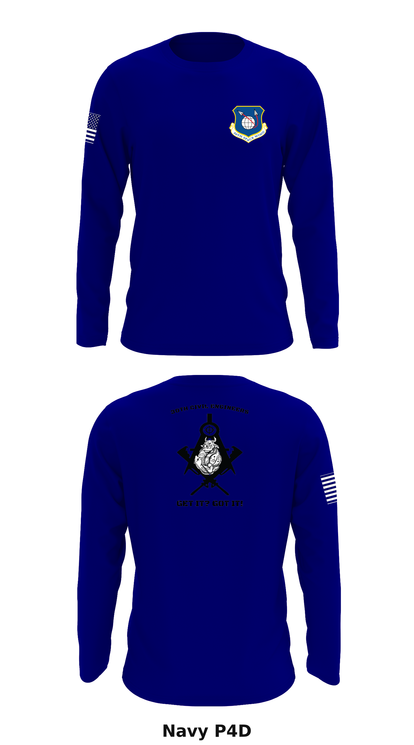 30th Civil Engineers Store 1 Core Men's LS Performance Tee - P4D