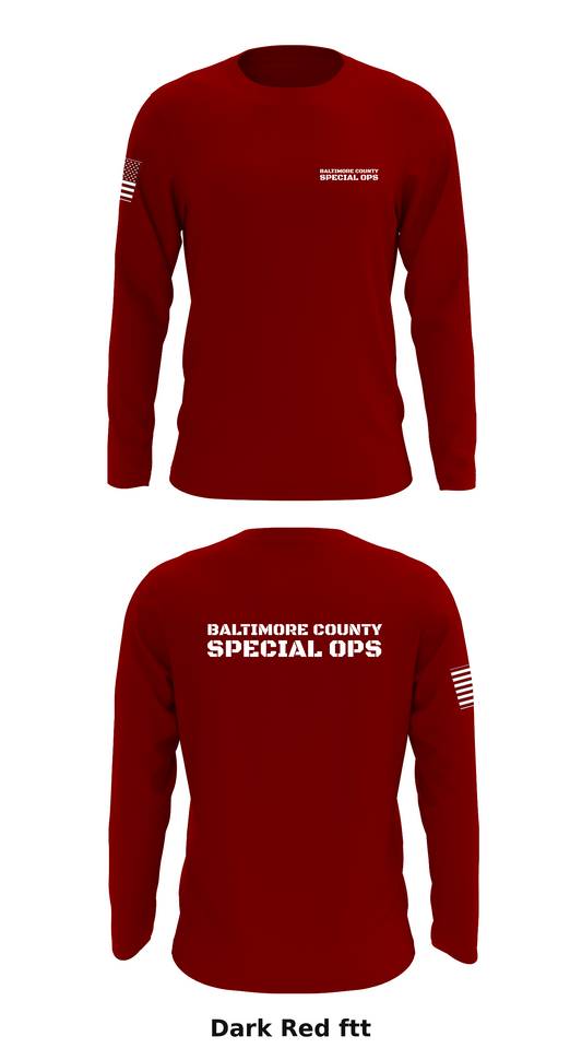 Baltimore County Special Ops Store 1 Core Men's LS Performance Tee - ftt