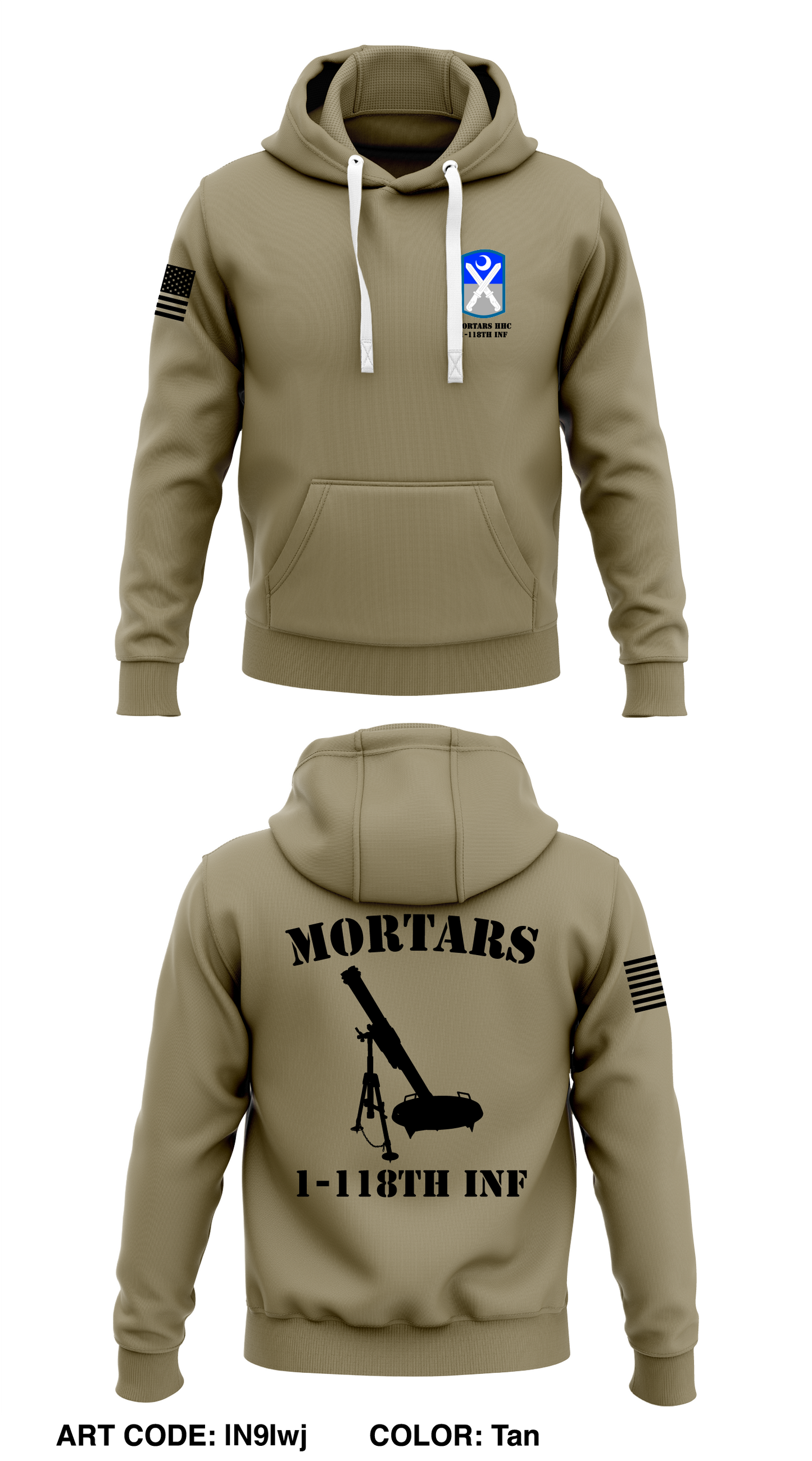 Mortars HHC 1-118th Inf Store 1  Core Men's Hooded Performance Sweatshirt - lN9Iwj