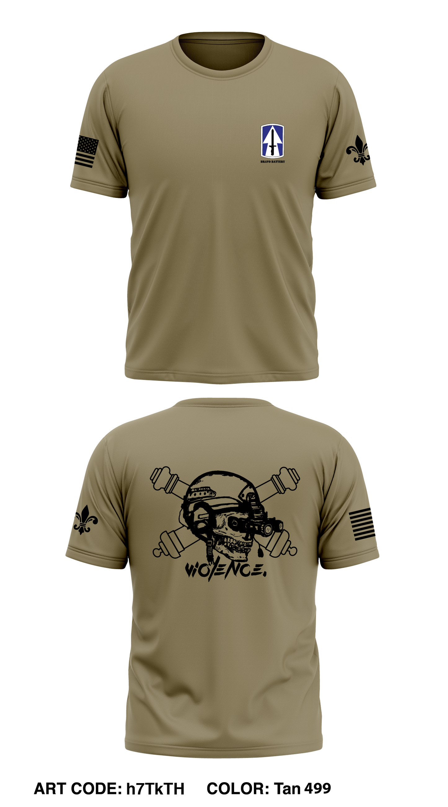 B Battery,1BN, 163rd FAR Store 1 Core Men's SS Performance Tee - h7TkTH
