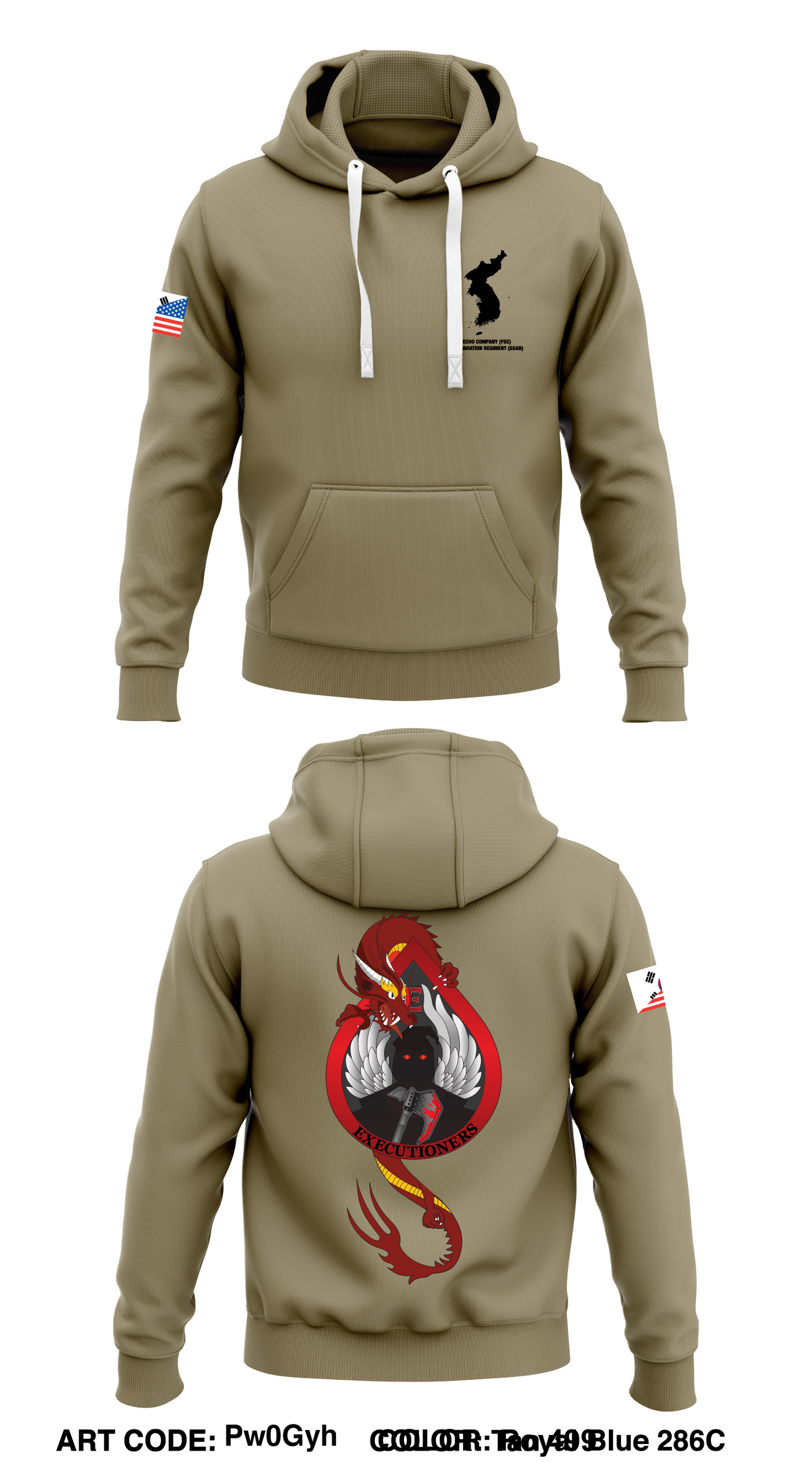 Echo Company (FSC), 3-2D Aviation Regiment (GSAB) Store 1  Core Men's Hooded Performance Sweatshirt - Pw0Gyh
