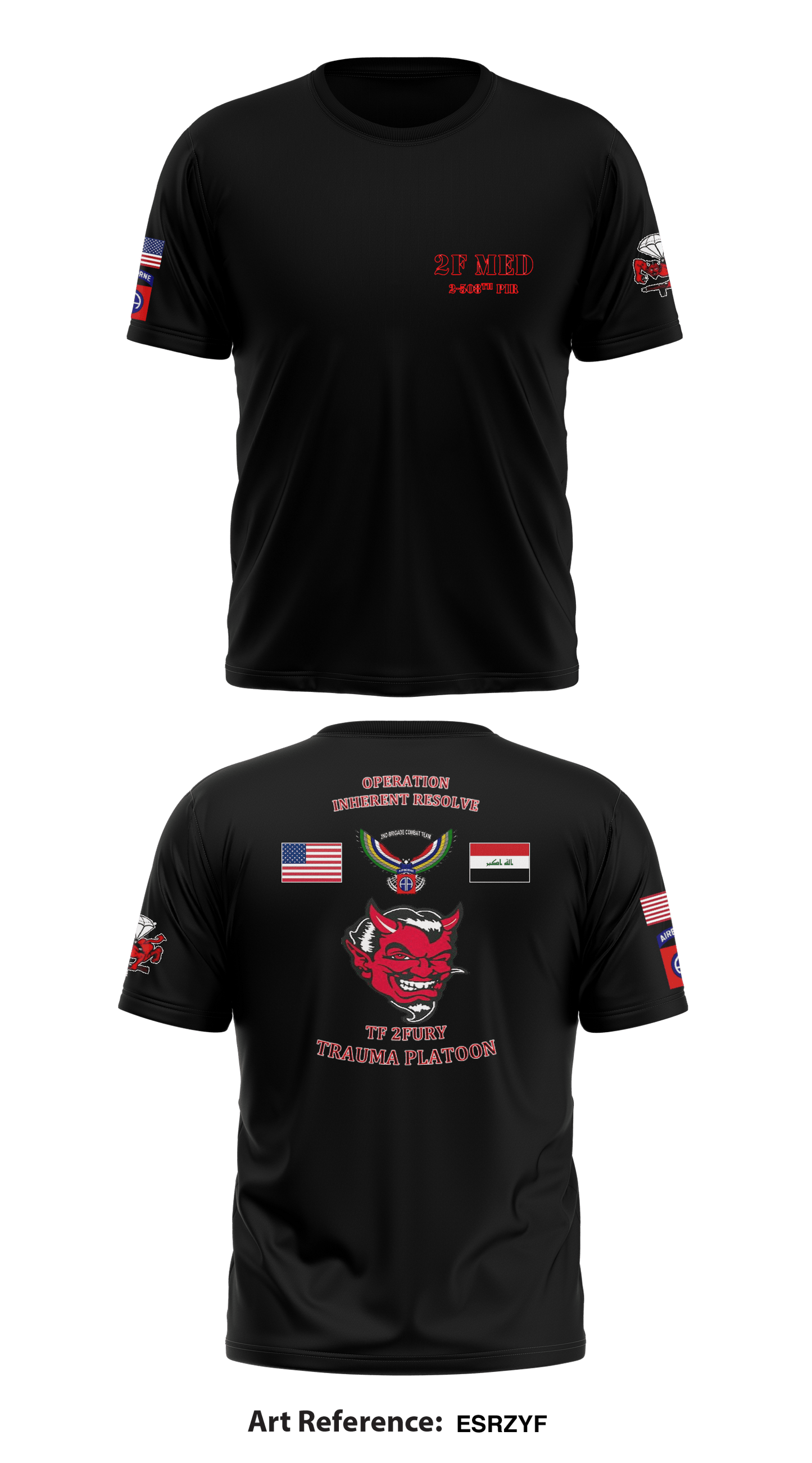 TRAUMA PLATOON, 2-508th PIR Store 1 Core Men's SS Performance Tee - esRZyf