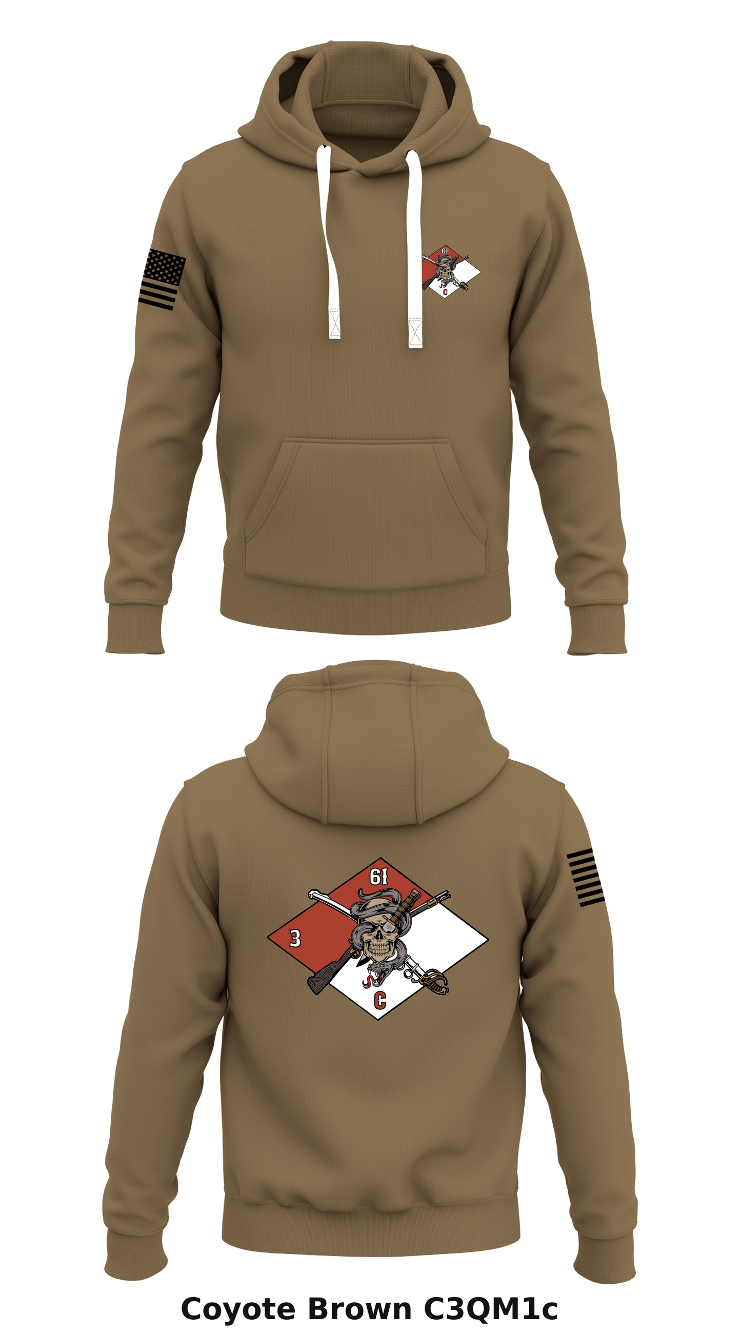B TRP, 3-61 CAV, 2SBCT Store 1  Core Men's Hooded Performance Sweatshirt - C3QM1c