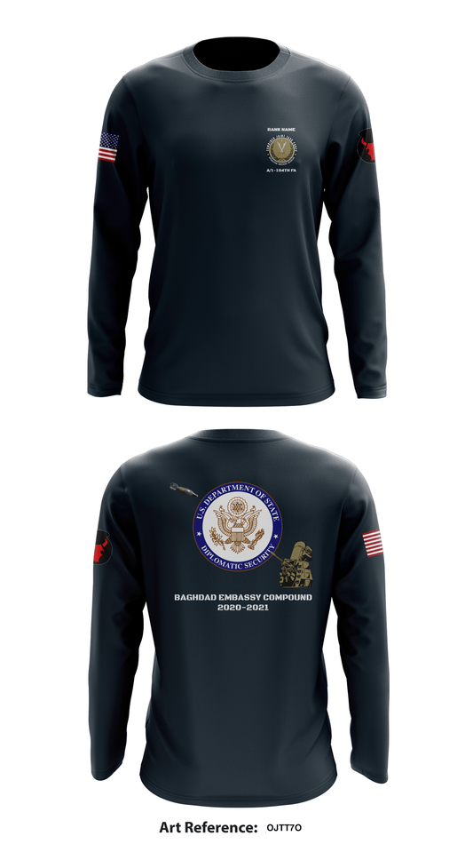 CUSTOM Alpha Battery 1-194th FA Store 1 Core Men's LS Performance Tee - oJTt7O