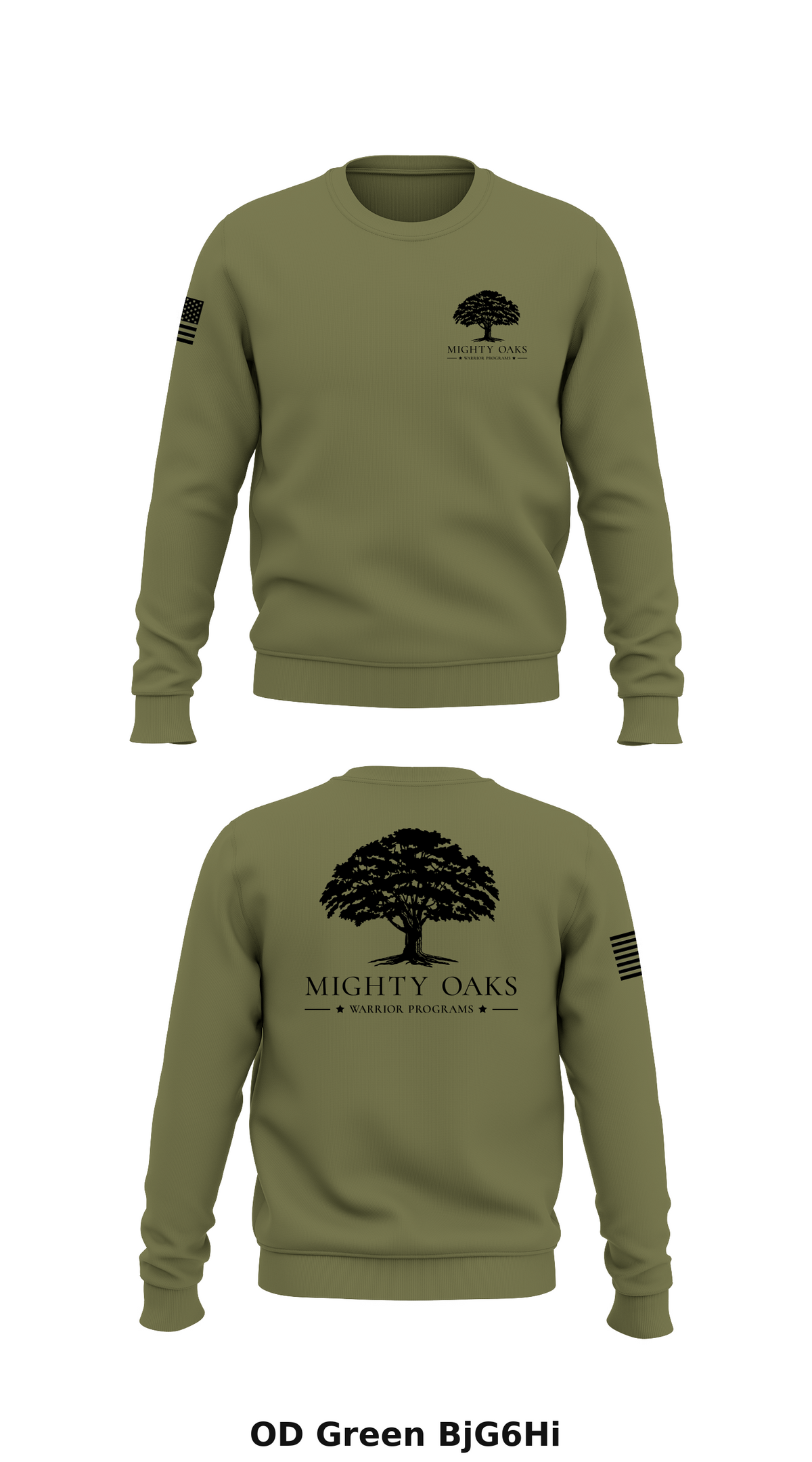 Mighty Oaks Warrior Programs  Store 1 Core Men's Crewneck Performance Sweatshirt - BjG6Hi