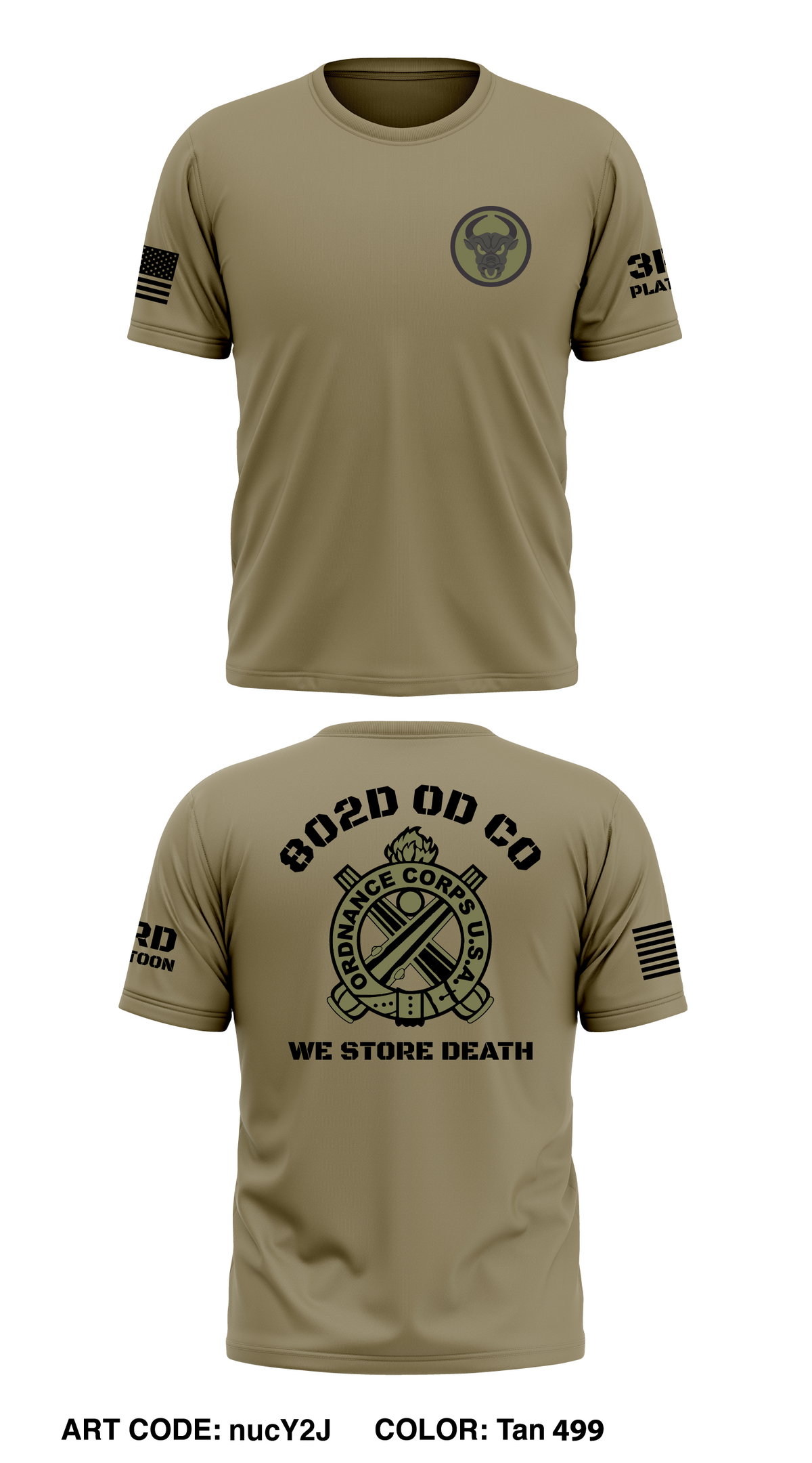 802d OD CO (AMMO) (MOD)  Store 1 Core Men's SS Performance Tee - nucY2J