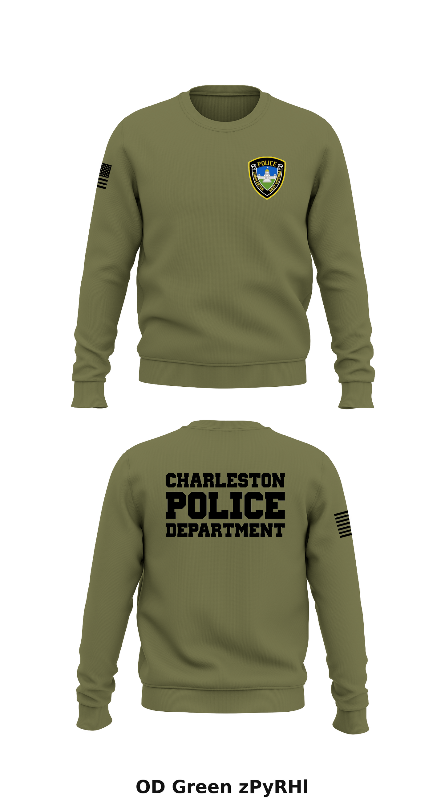 Charleston PD Store 1 Core Men's Crewneck Performance Sweatshirt - zPyRHl