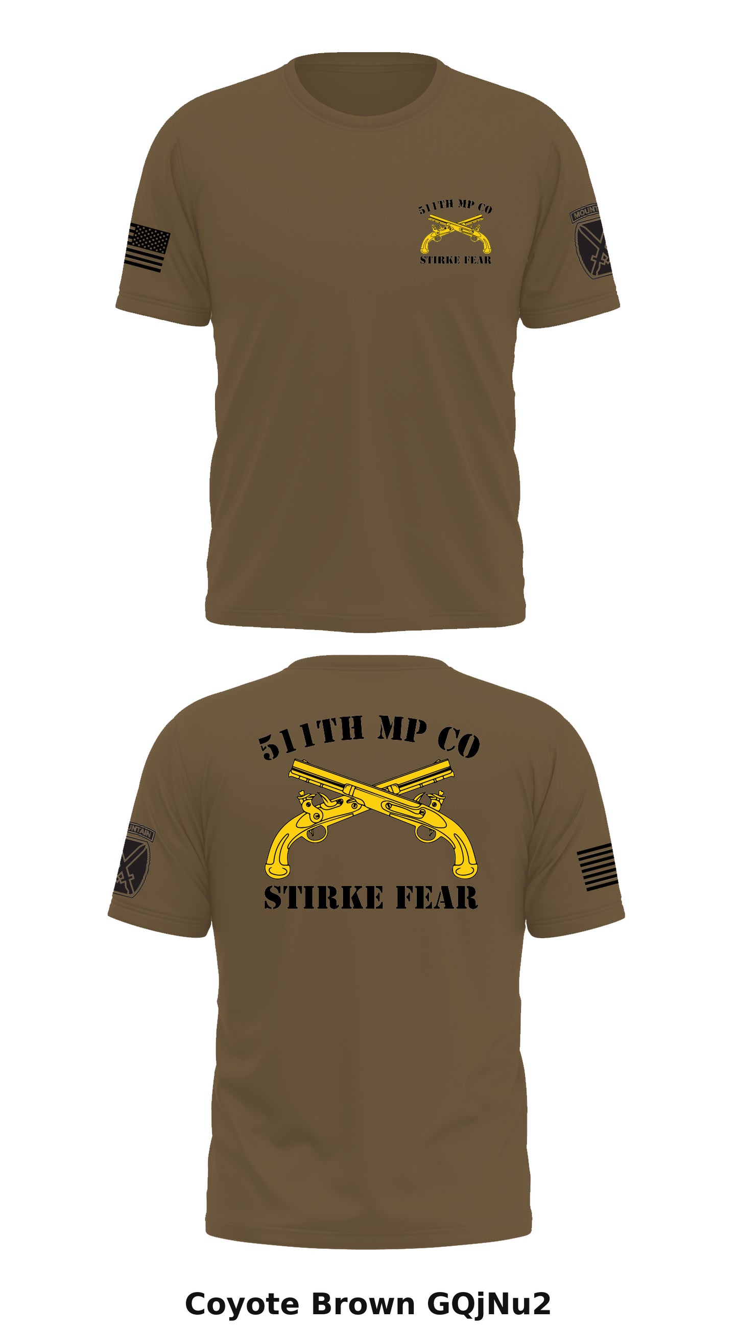 511th MP Co Store 1 Core Men's SS Performance Tee - GQjNu2