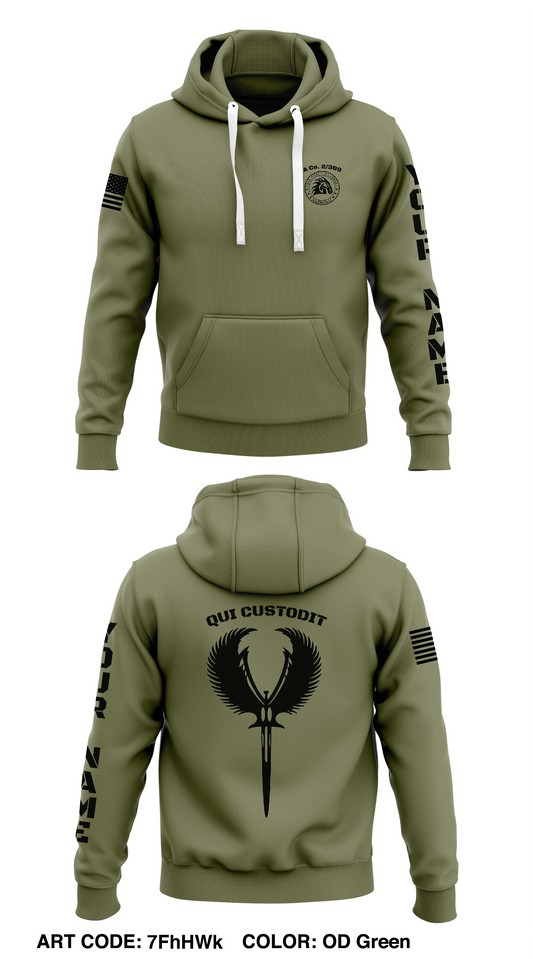 Alpha Co. 2/389 Store 1  Core Men's Hooded Performance Sweatshirt - 7FhHWk