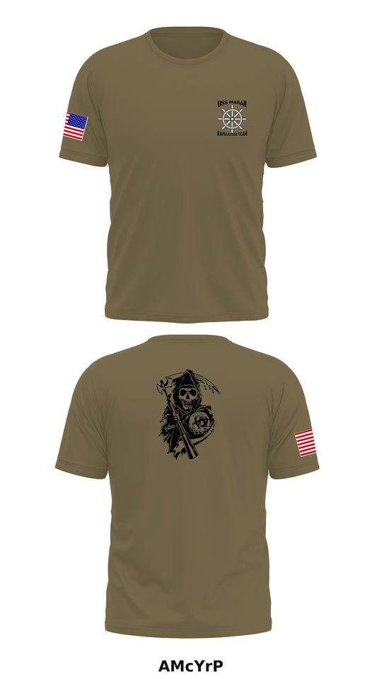 USS MAHAN Navigation Team Store 1 Core Men's SS Performance Tee - AMcYrP