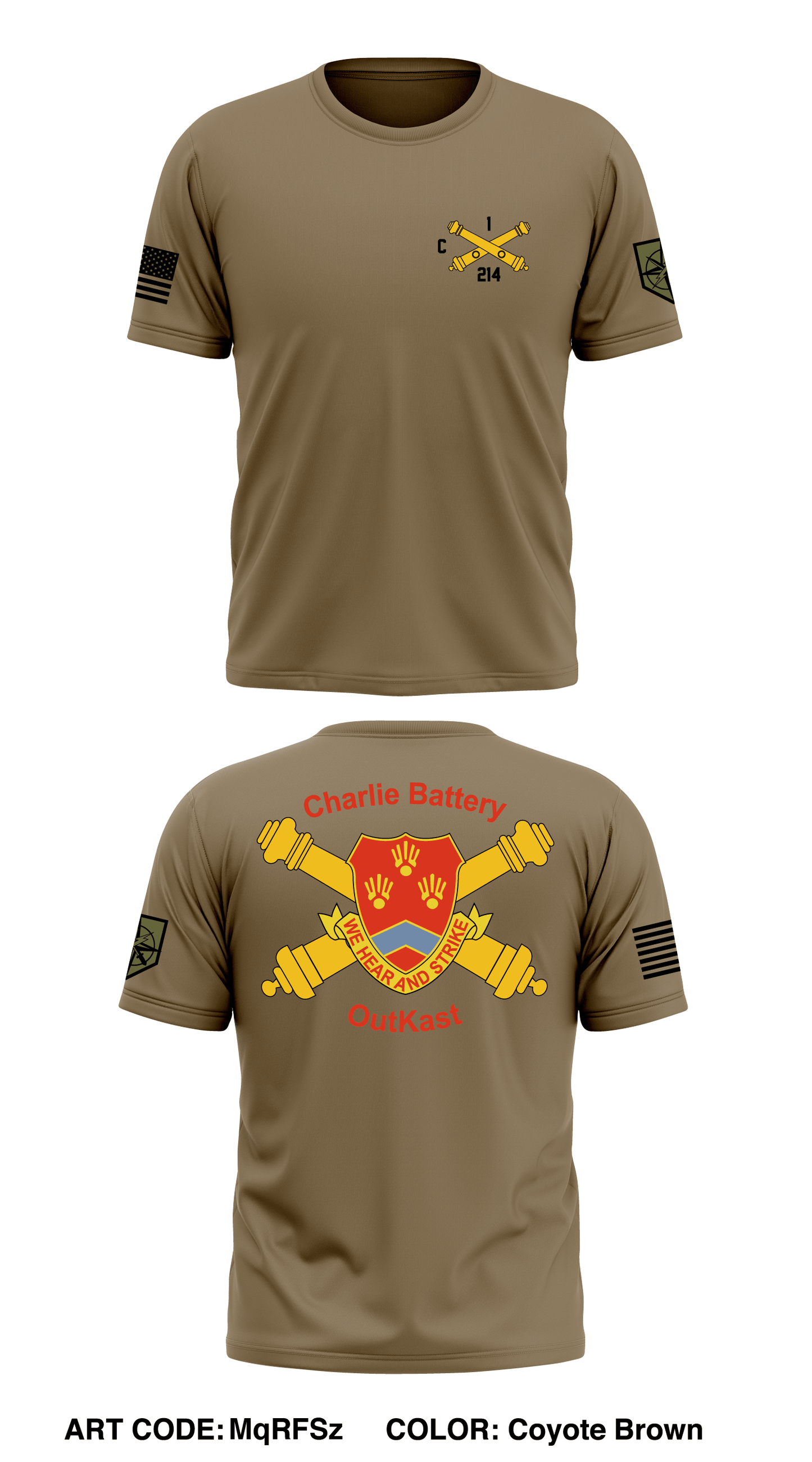 C Btry 1-214th FA Store 1 Core Men's SS Performance Tee - MqRFSz