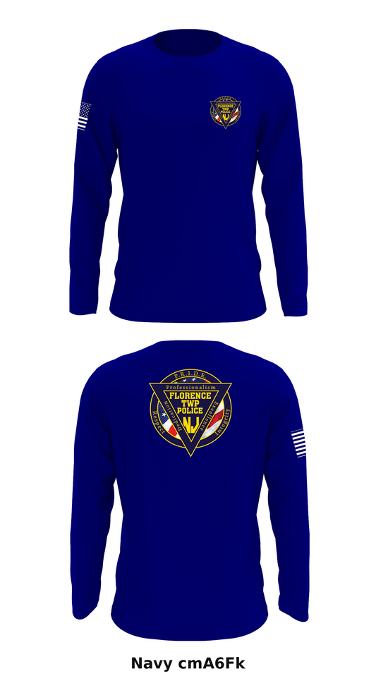 Florence Twp Police Dept Store 1 Core Men's LS Performance Tee - cmA6Fk
